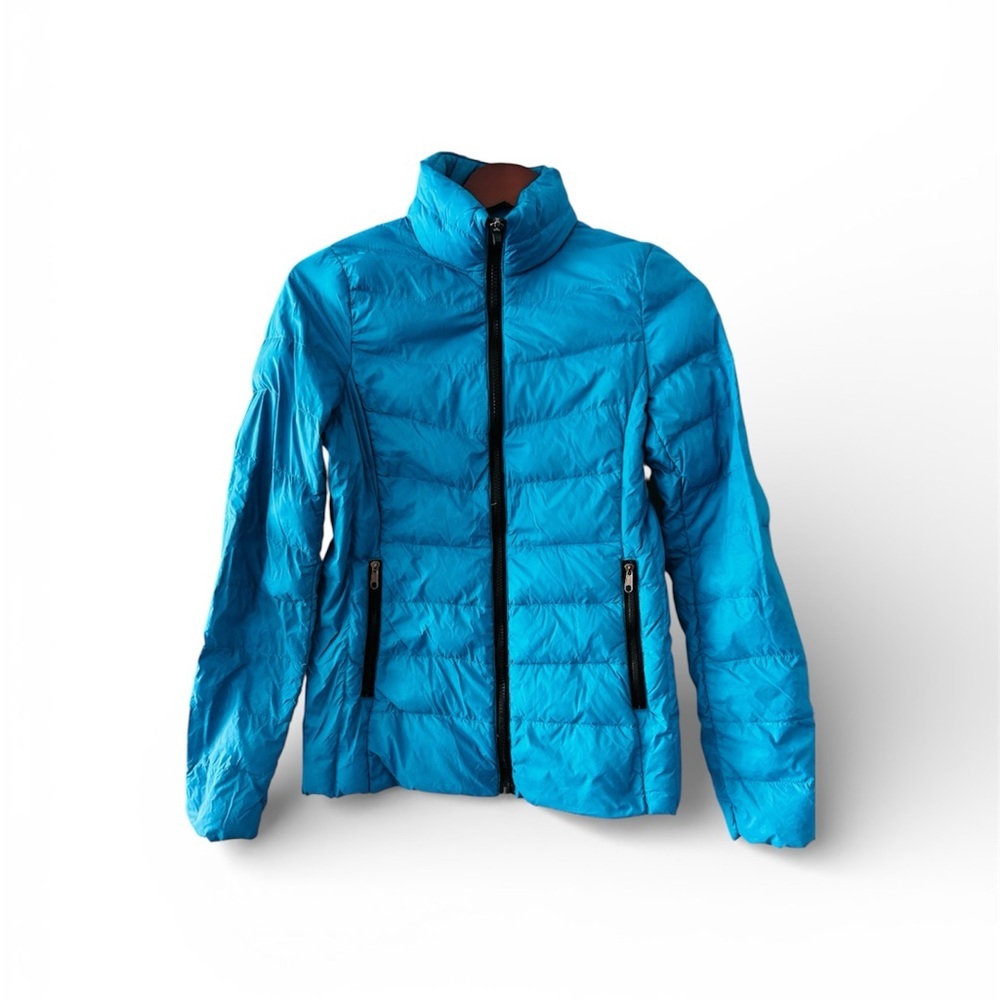 Fabletics Vibrant Blue Puffer Jacket XS - Picture 2 of 13